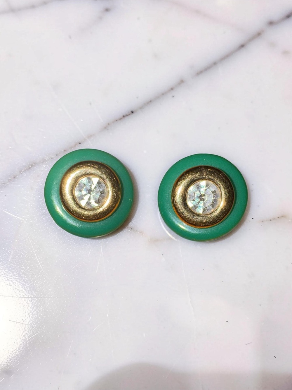 Kenneth Jay Lane for Avon Clip Jacket Earrings with Clear Crystal Accents